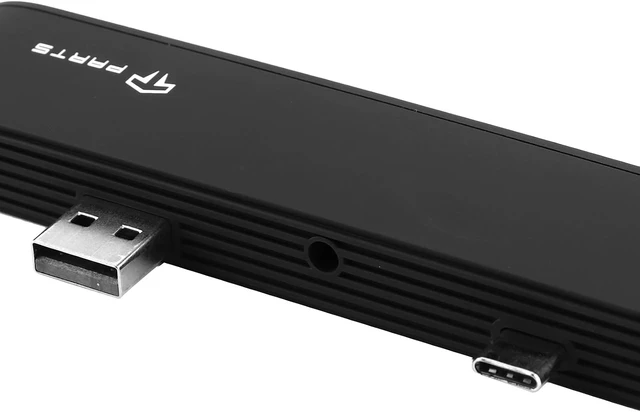 Alt view image 3 of 7 - Greensen 4 Port USB Hub ABS Aluminum Type C Hub with Touch LED Light 2 USB 2 Type C 18W PD Dual 10W Wireless Charging for 2020.6 to 2021.1