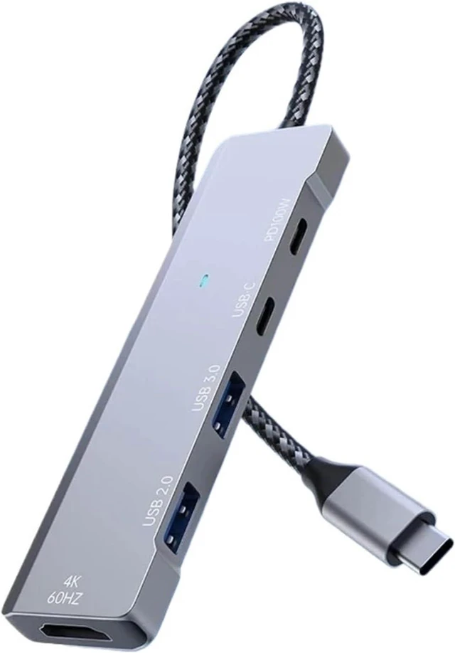Main image of 5 Ports Type-C Hub to 4K 60Hz 5Gbps Hub USB HDTV Type C to USB 3.0 PD 100W Adapter for PC Accessories USB Hub