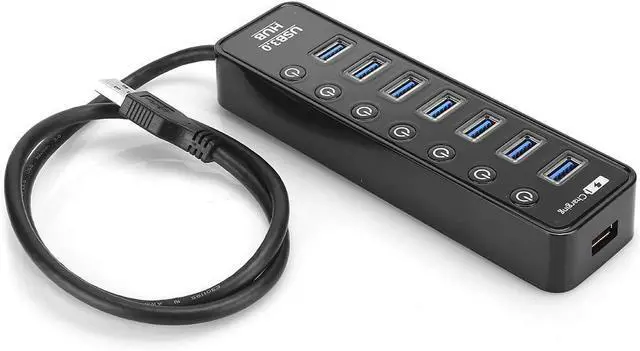 Main image of HighSpeed USB 3.0 Splitter Docking Station with 7-Port Switch for PC, Plug and Play, DriverFree, Suitable for XP/Vista/7/8 Users