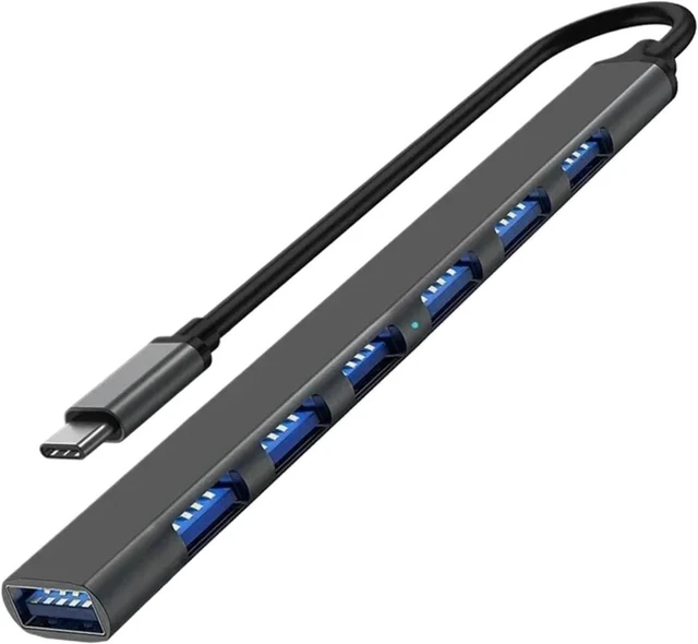 Main image of 7-in-1 USB C Docking Station USB 3.0 HUB Type C HUB Adapter 5Gbps High Speed USB C Splitter OTG Adapter for PC Laptop(Type-c Black)
