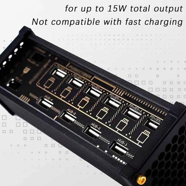 Alt view image 5 of 7 - 6 Port USB Switcher, Retro Gold Plating USB Docking Station,Independent Control, Button Switch, Share USB Devices, Ideal Gift for Boyfriend Husband