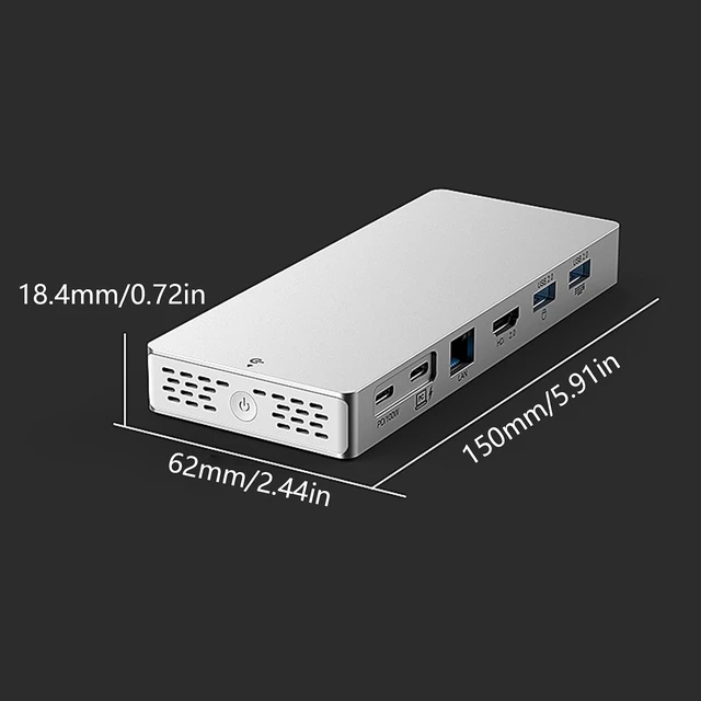 Alt view image 3 of 7 - 14 in 1 USB C Hubs with 4K HDTV 100WPD Charging Gigabit Ethernet USB 3.2 for Laptop