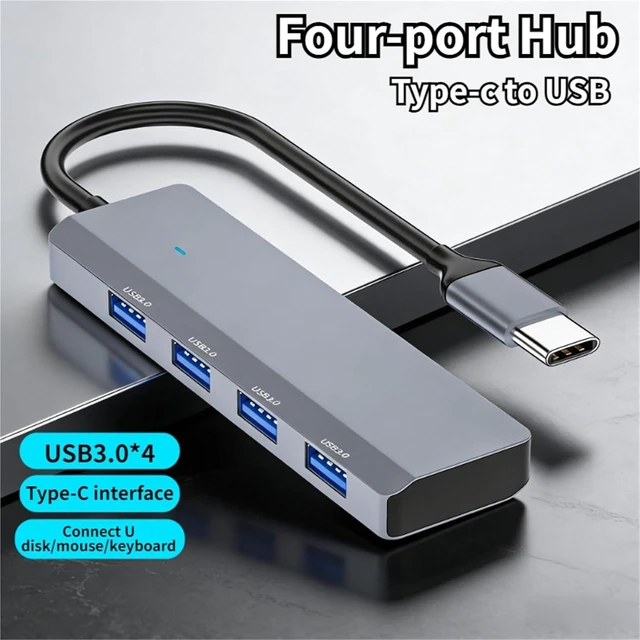 Alt view image 2 of 6 - USB 3.0 Hub USB Hub 4 Port High Speed Type c Splitter 5Gbps for PC Computer Accessories Multiport HUB 4 USB 3.0 2.0 Ports(USB)