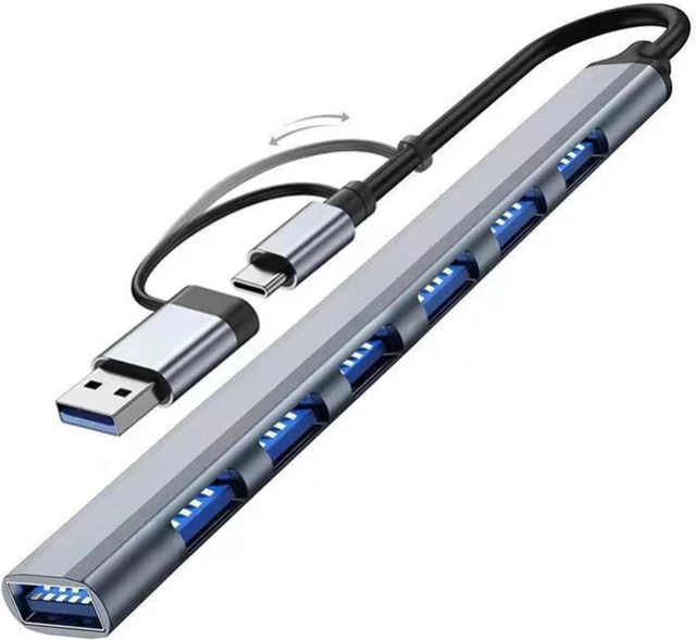 Main image of 7 Ports USB 3.0 Type C HUB Expander Splitter High Speed OTG Adapter Docking Station for LaptopPC Hard Drive Mouse Keyboard