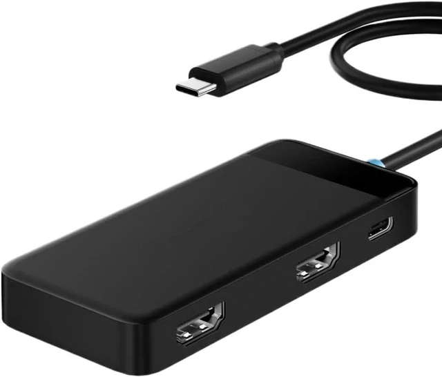 Main image of USB C Hub Compatible with M2 M1 Steam Deck Dual HDMI 4K Docking Station USB 3.0 PD 100W Type C Port