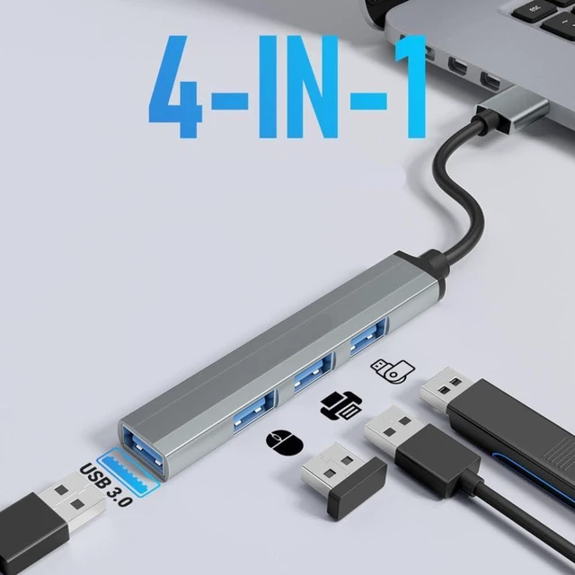 Alt view image 4 of 4 - USB Hub Adapter 60cm 4Ports USB A 3.0 OTG Multi Splitter Compatible with Laptop
