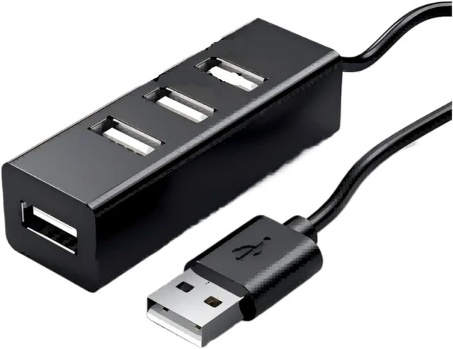 Alt view image 2 of 5 - USB 2.0 Hub Adapter 4-Port USB Splitter Converter Compatible with Computer