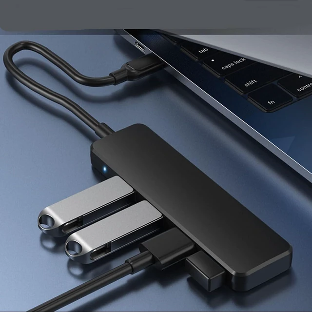 Alt view image 2 of 3 - 4 Port USB 3.0 Hub Compatible with Laptop Flash Drive Printer Camera Keyboard Mouse