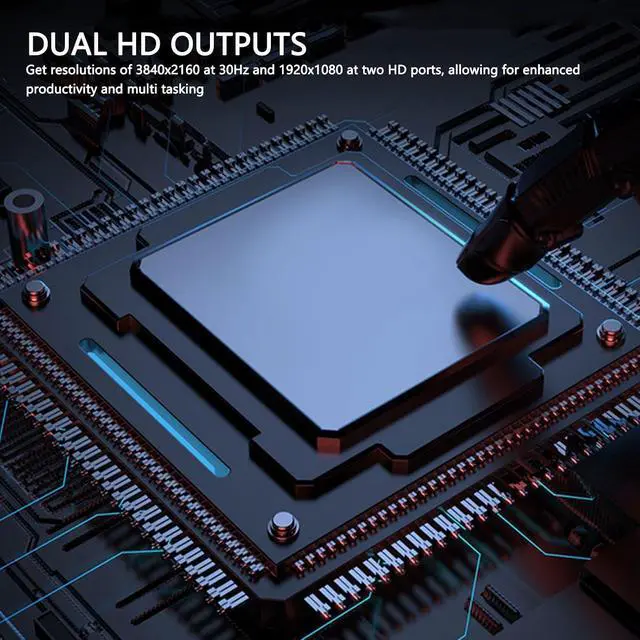 Alt view image 2 of 7 - CUIFATI USB C to Dual HD Adapter, USB 3.0 Splitter Supports 4K 2K Extended Display with Hybrid Cable for 3 4 USB4, for PC Laptop Workstation