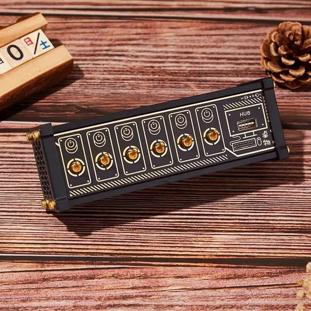 Alt view image 2 of 7 - 6 Ports USB C Splitter, Retro USB Hub, 6-Port USB Docking Station with Independent Control Switch, LED Status Light, 4 Data Ports & 9 USB Outputs for Phones, Tablets and Gadgets