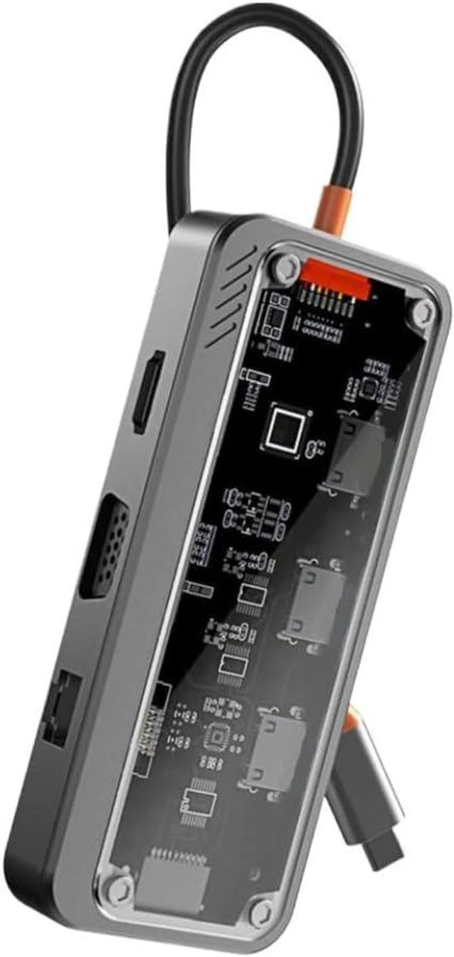 Main image of USB C Hub 10 in 1 Docking Station Type-C to PD HD USB3.0 X 3 SD TF Ethernet RJ45 1000M VGA Audio 3.5mm Compatible with M1 M2
