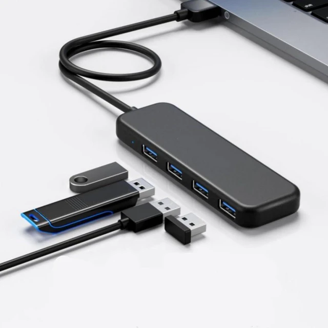 Alt view image 2 of 4 - USB Hub USB 3.0 Adapter 4 Ports Type A HUB OTG Adapter Speed Data Transmission Compatible with Laptop Computer