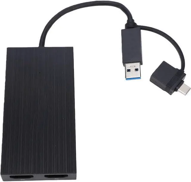 Alt view image 7 of 7 - CUIFATI USB C to Dual HD Adapter, USB 3.0 Splitter Supports 4K 2K Extended Display with Hybrid Cable for 3 4 USB4, for PC Laptop Workstation