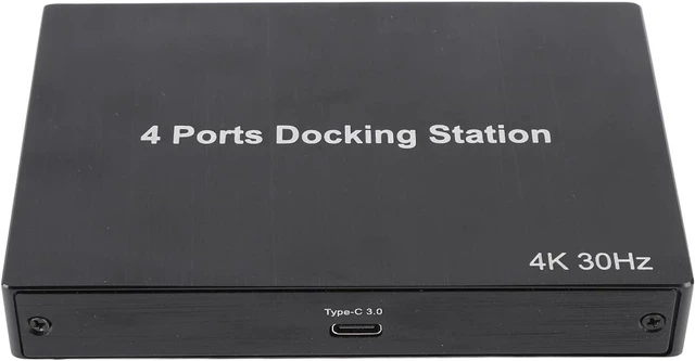 Alt view image 7 of 7 - 4K HD Multimedia Interface Splitter Adapter with MultiScreen Management for Aluminium Alloy Docking Station (US Plug)
