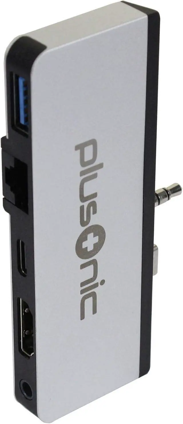 Alt view image 5 of 7 - Docking Adapter Hub for Surface Go 5-in-1: USB 3.0/RJ45 Network/Type-C/HDMI/AUX PSUC0165