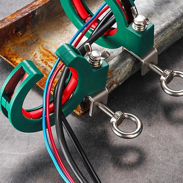 Alt view image 7 of 7 - Cable Wire Threading Tools Sturdy Adjustable Easy Installation Cable Pulling Pulley Accessory for Different Environments Threading Tools Stainless Steel Nylon, Green, 6.5 cm