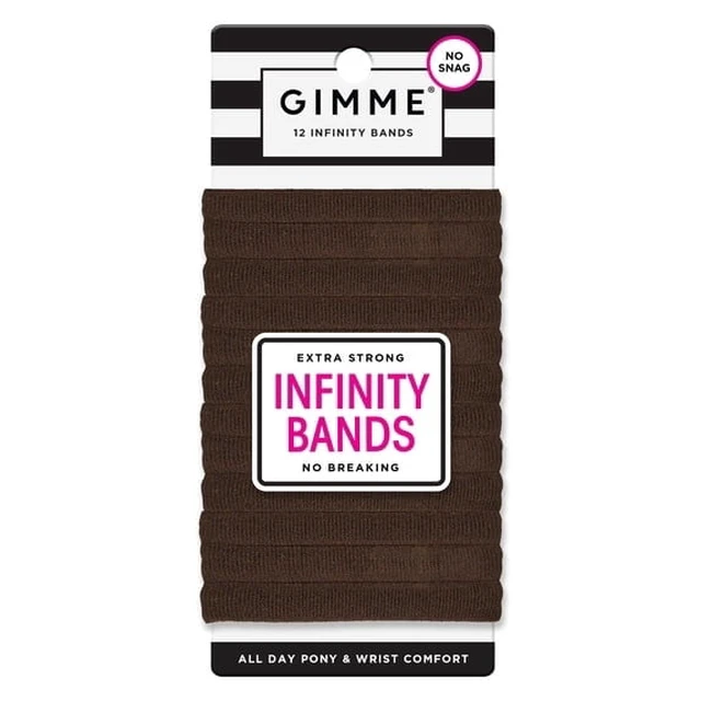 Alt view image 3 of 4 - Gimme Beauty Seamless Hair Ties for Medium Hair, Ponytail Holder, Brown, 12 Count