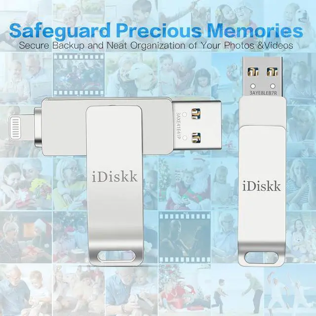 Alt view image 6 of 7 - iDiskk 1TB iPhone Photo Storage Stick MFi Certified Flash Drive Photo Stick for iPhone (14/13/12/12 pro/12 pro max/11/11 Pro/XR/X) Flashdrive for iPhone iPad MacBook/Laptops/PC for Photos Videos 1TB