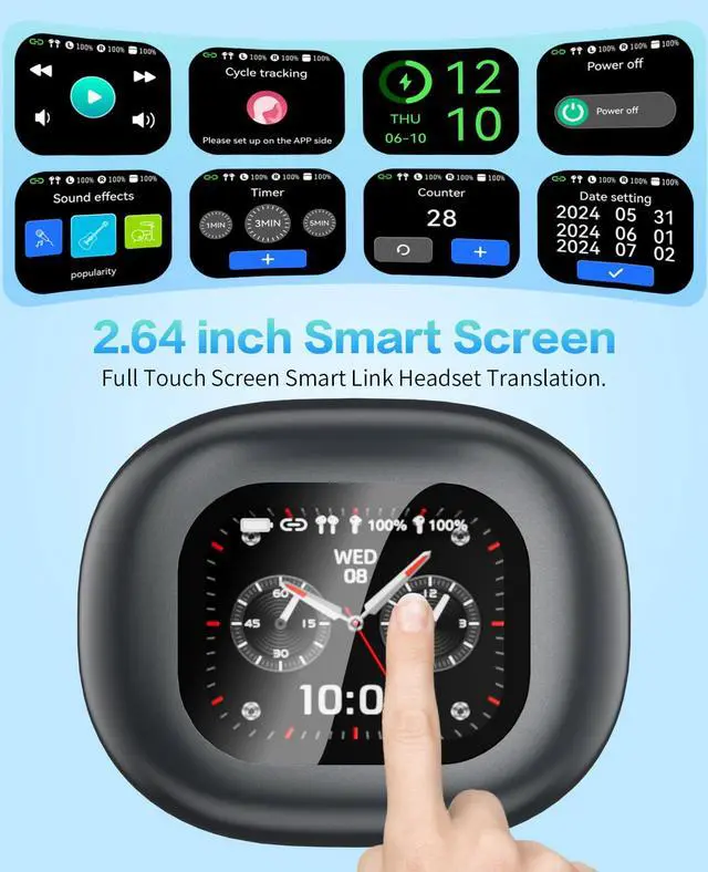 Alt view image 3 of 7 - Real time Ai Translator Earbuds Language Translation Device,Spanish and English Translator Earbuds for160 Languages & Accents,Ideal for Travel and Business,Touch to Enjoy Various Modes