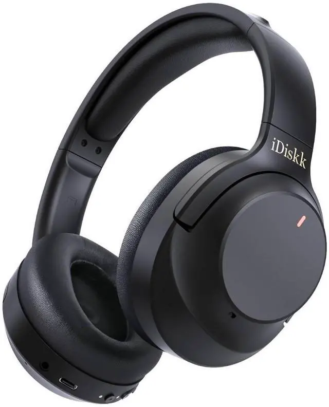 Main image of Idiskk Hybrid Active Noise Cancelling Headphones with Transparency Mode, Wireless Over Ear Headphones Wireless 5.3, Hi-Res Audio, Deep Bass Comfortable Fit Noise Cancelling Headphones Wireless 5.3