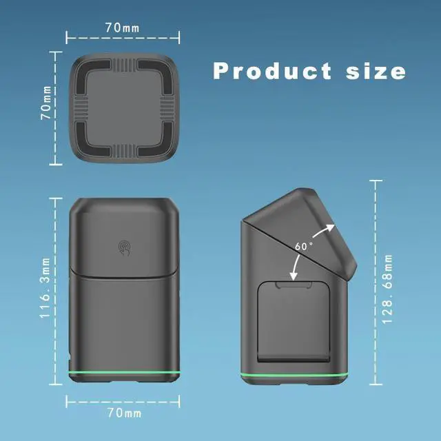 Alt view image 6 of 6 - 3-in-1 Charger - Fast Wireless Charging for iPhone 17-12, & Apple Watch. Features 15W Wireless Charging for Faster, More Efficient Power Delivery. Auto-Rotating Stand Supports Both Landscape and Port