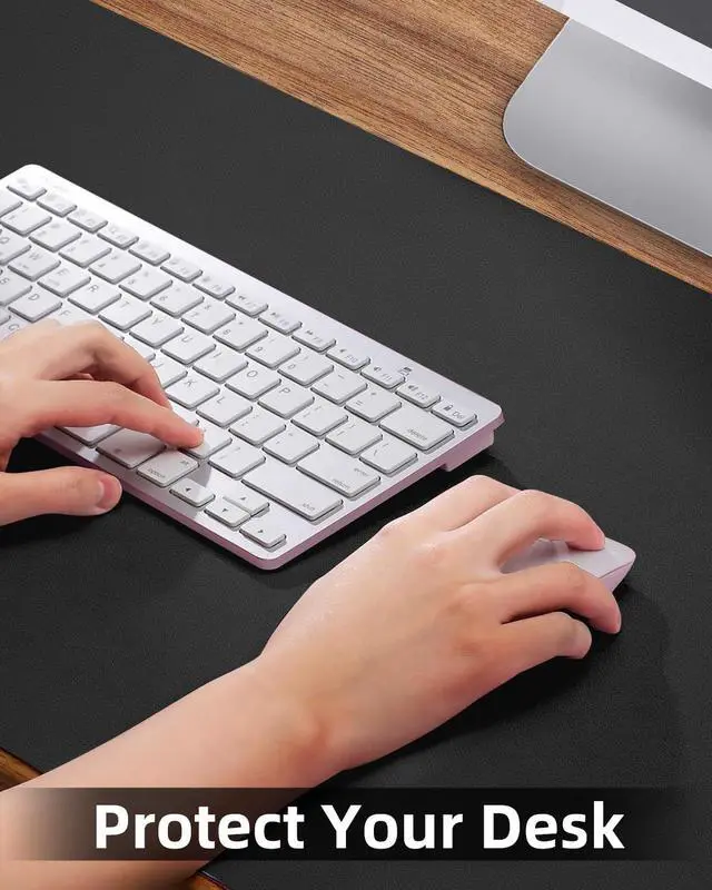 Alt view image 3 of 6 - Small Desk Mat,Leather Desk Pad Protector,Desk Mouse pad,Office Desk mat,Laptop Mat for Desk, Non-Slip PU Leather Desk Blotter,Waterproof Desk Writing Pad for Office/Home(23.6"x13.8",Black)