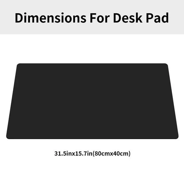 Alt view image 7 of 7 - Large Office Leather Desk Mat, Large Mouse and Keyboard Pad, Laptop Pad, Desktop Protector(Black, 31.5 in. x 15.7 in.)