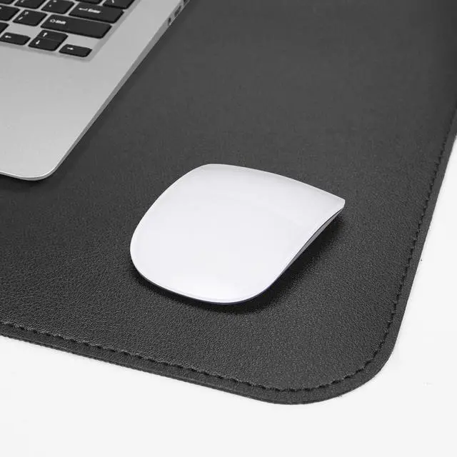 Alt view image 4 of 7 - Black Desk Mat 31.5" x 12", Leather Desk Pad