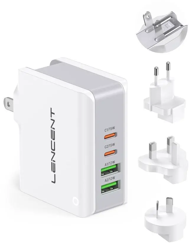 Main image of Multiport International USB Wall Charger, 4 Port European Adapter