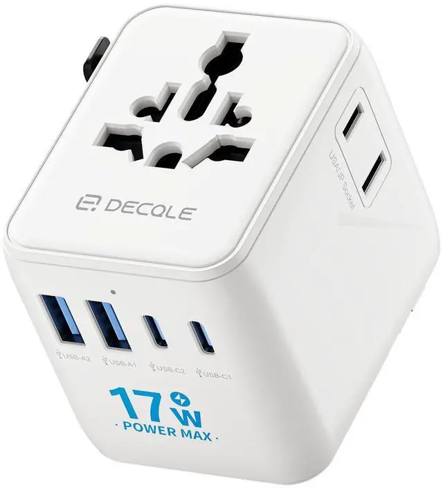 Main image of Pro Universal Travel Adapter 2 USB-C 2 USB-A Cover 200+ Countries