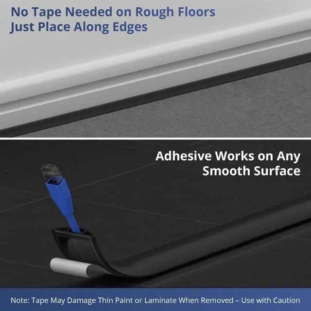 Alt view image 4 of 7 - 3.6ft Floor Cord Cover, Cable Cavity 0.6" W x 0.3" H, Black