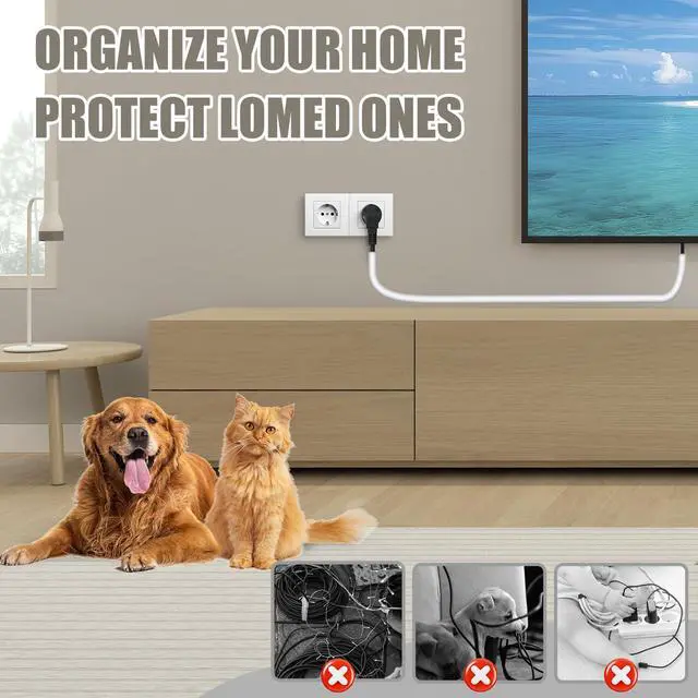 Alt view image 2 of 7 - Cord Wall Cover, 39in Self-Adhesive Wire Covers for Cords on Wall, Extension Cable Hider for Floor, Mounted Tv, Home and Office Cavity 0.63" Wx0.31 H (White)