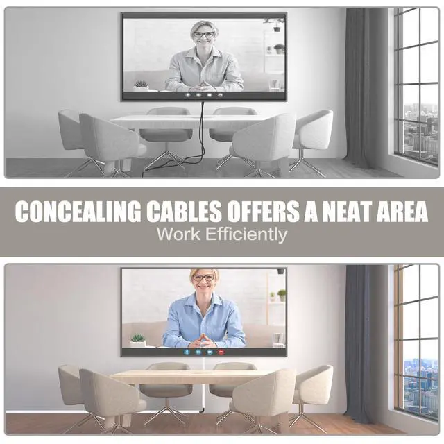 Alt view image 6 of 7 - Cord Wall Cover, 39in Self-Adhesive Wire Covers for Cords on Wall, Extension Cable Hider for Floor, Mounted Tv, Home and Office Cavity 0.63" Wx0.31 H (White)