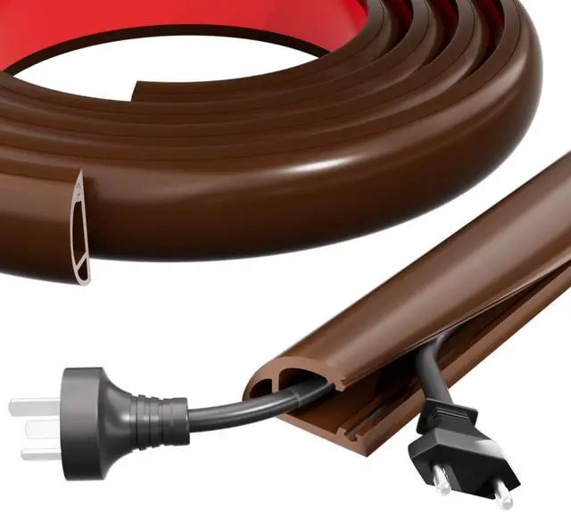 Main image of 4FT Side-Open Extension Cord Covers for Wires on Floor,Silicone