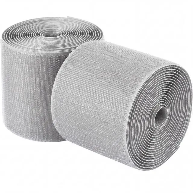 Main image of 2 Pack 10 ft x 3 Inch Cable Floor Strip Cable Cover Cords Carpet Protector Management Hook and Loop Tape for Wires on Floor Cords and Prevent a Trip Hazard (Gray)