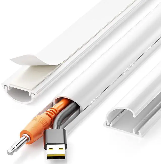 Main image of 42.5in Self Adhesive Cord Hider Wall, Cord Cover, White 1.18"×0.43"