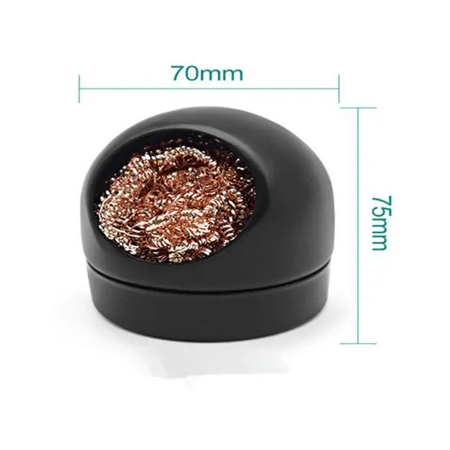 Alt view image 3 of 7 - Soldering Tip Cleaner Solder Tip Cleaning Brass Wire Holder Soft Coiled Brass Tip Cleaner Kit, No Water Needed (Black)