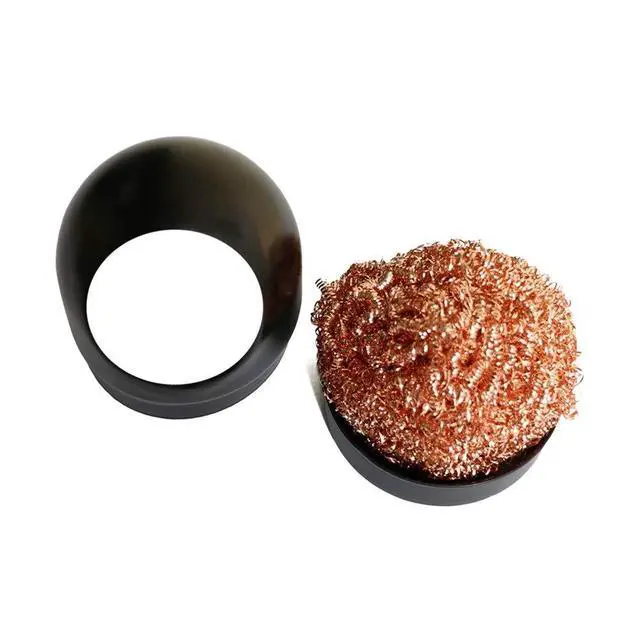 Alt view image 4 of 7 - Soldering Tip Cleaner Solder Tip Cleaning Brass Wire Holder Soft Coiled Brass Tip Cleaner Kit, No Water Needed (Black)