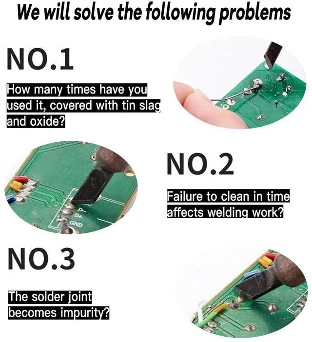 Alt view image 6 of 7 - Soldering Iron Tip Cleaner Solder Tip Cleaning Wire Soft Coiled Coppered Wire Stainless Steel Tip Cleaner Kit