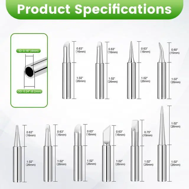 Alt view image 4 of 7 - Soldering Tip Cleaning Kit, Includes Tip Tinner Brass Wire, Solder Wick, Cleaning Sponge, Solder Flux & Solder Iron Tips