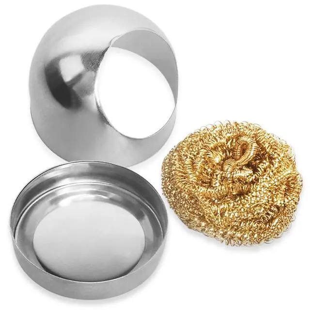 Alt view image 4 of 7 - Soldering Tip Cleaner Soldering Iron Tip Cleaner Brass Tip Cleaner Kit and 6PCS Brass Ball Wire-Type with 1PC Ball Shell Holder for Cleaning Solder Irons and Tips