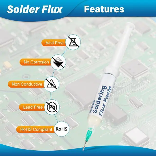 Alt view image 5 of 6 - Solder Iron Tip Cleaner, Brass Cleaning Wire, Cleaning Sponge, Soldering Tip Cleaner & Solder Flux