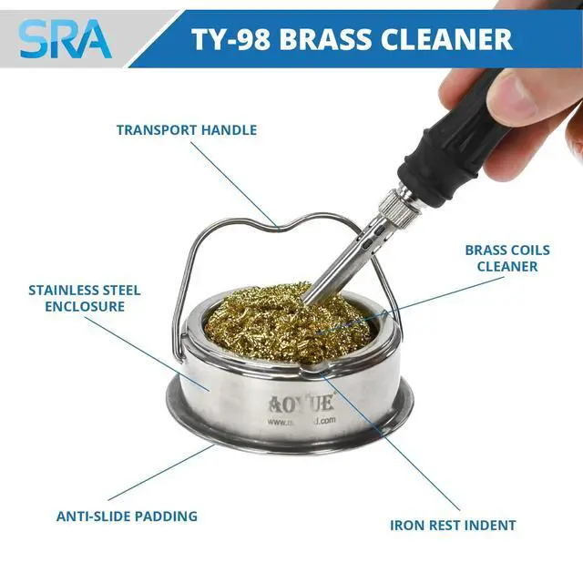Alt view image 3 of 6 - Soldering Iron Tip Cleaner with Brass wire sponge, no water needed (TY-98)