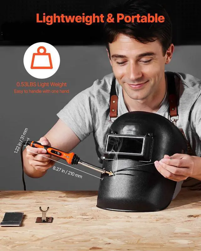 Alt view image 6 of 7 - Plastic Welder Kit, 60W/100W Dual-Power Plastic Welding Soldering Iron with 3 Welding Tips and 20 Welding Rods, Professional Plastic Repair Welding Tool for Car Bumper, Kayaks, Toys, Electronics