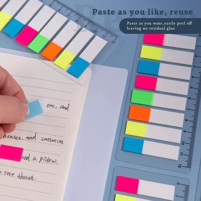 Alt view image 6 of 7 - 1280 Pieces, Transparent Sticky Notes, Page Markers, Book Tabs, Sticky Note Tabs, Sticky Tabs, Page Tabs, Label Stickers, Pop Up Index Tabs, Tabs Flags Stickers, Index Tabs Flags