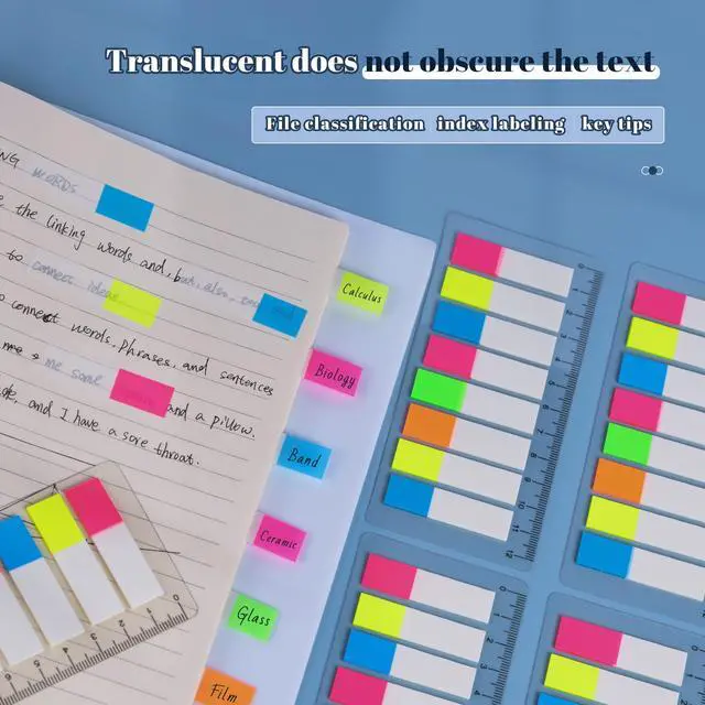Alt view image 7 of 7 - 1280 Pieces, Transparent Sticky Notes, Page Markers, Book Tabs, Sticky Note Tabs, Sticky Tabs, Page Tabs, Label Stickers, Pop Up Index Tabs, Tabs Flags Stickers, Index Tabs Flags