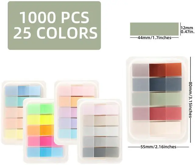 Alt view image 2 of 7 - 1000 Pcs, Transparent Sticky Notes, Page Markers, Book Tabs, Sticky Tabs, Page Tabs, Label Stickers, Pop Up Index Tabs, Tabs Flags Stickers