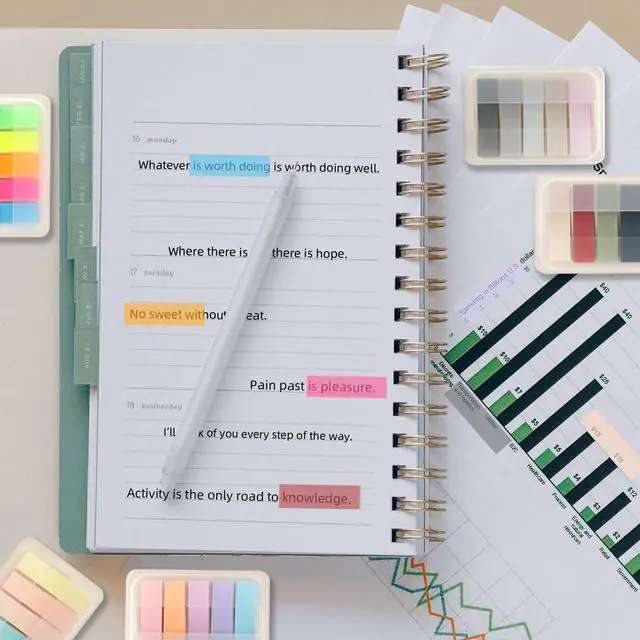 Alt view image 7 of 7 - 1000 Pcs, Transparent Sticky Notes, Page Markers, Book Tabs, Sticky Tabs, Page Tabs, Label Stickers, Pop Up Index Tabs, Tabs Flags Stickers