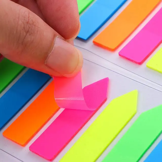 Alt view image 5 of 7 - 960 Pieces Sticky Index Tabs Page Markers Arrow Flags Sticker Colored Page Notes Writable Labels for Bookmarks, 6 Sets