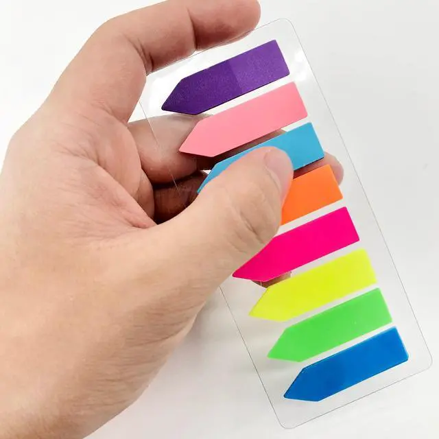Alt view image 6 of 7 - 960 Pieces Sticky Index Tabs Page Markers Arrow Flags Sticker Colored Page Notes Writable Labels for Bookmarks, 6 Sets